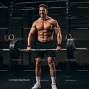 Muscular Man Performing Deadlift in Gym Setting