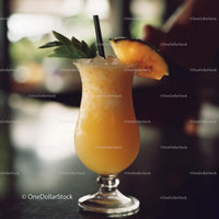 Tropical Pineapple Cocktail with Fresh Garnish