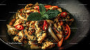 Spicy Asian Dish with Fresh Herbs and Chili Peppers