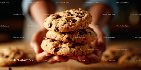Homemade Chocolate Chip Cookies Freshly Baked