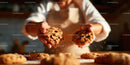 Freshly Baked Chocolate Chip Cookies in Warm Kitchen