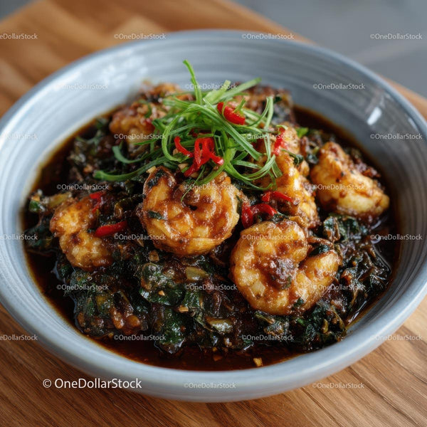 Spicy Shrimp Dish with Fresh Herbs and Aromatic Spices
