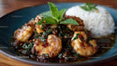 Spicy Shrimp with Fresh Mint and Steamed Rice