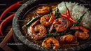 Spicy Shrimp with Chili Peppers and Rice