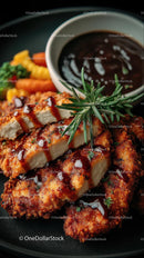 Crispy Chicken with Rosemary and Dipping Sauce