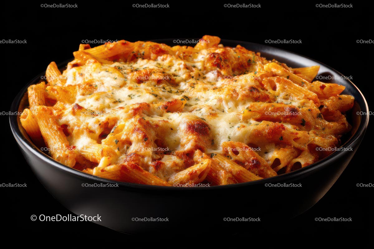 Golden Baked Penne Pasta with Melted Cheese