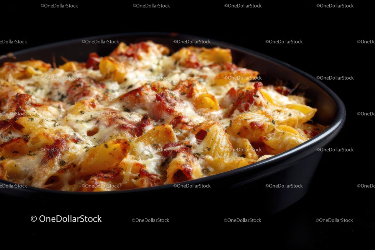 Cheesy Baked Penne Pasta with Tomato Sauce