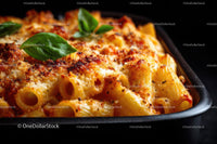 Delicious Baked Rigatoni Pasta with Fresh Basil
