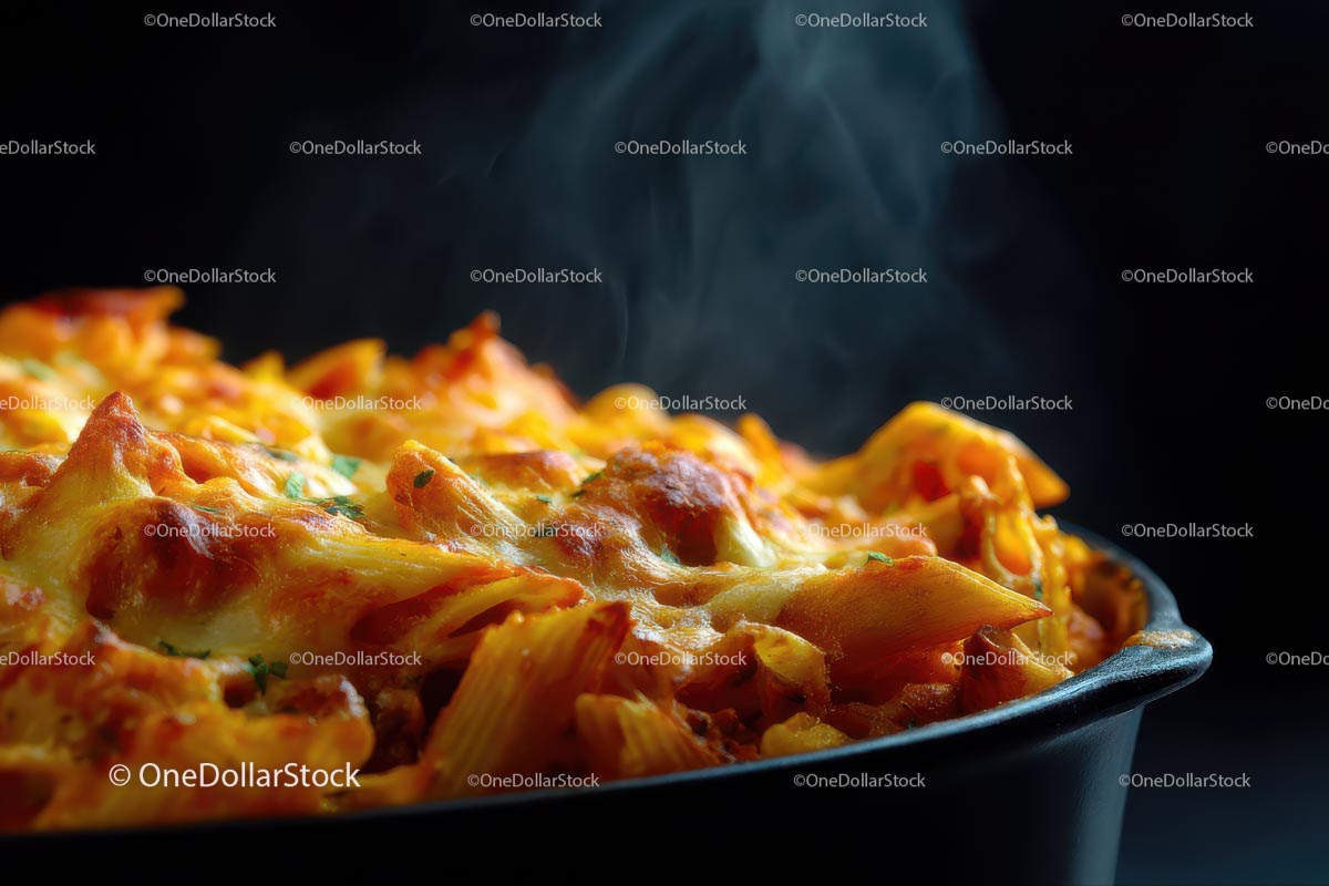Serowy zapiekany makaron penne prosto z pieca