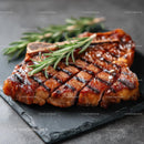 Grilled Steak with Rosemary on Slate Platter