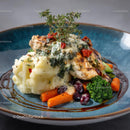 Grilled Chicken with Creamy Herb Sauce and Mashed Potatoes