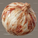 Close-Up of Fresh Brown Onion on Isolated Background