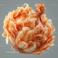 Close-Up of Onion Layers with Elegant Curves