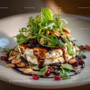Arugula Salad with Creamy Cheese and Balsamic Glaze