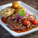 Grilled Steak with Cherry Tomatoes and Fresh Herbs