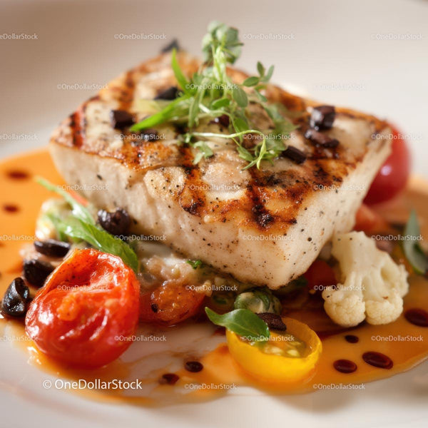 Gourmet Grilled Fish with Fresh Herbs and Vegetables