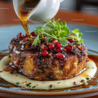 Succulent Gourmet Dish with Pomegranate and Herbs
