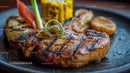 Grilled Ribeye Steak with Rosemary and Vegetables