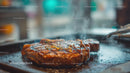 Juicy Grilled Steak on a Sizzling Hot Plate