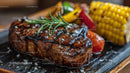 Juicy Grilled Steak with Rosemary and Vegetables