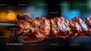Juicy Barbecue Skewer with Grilled Meat