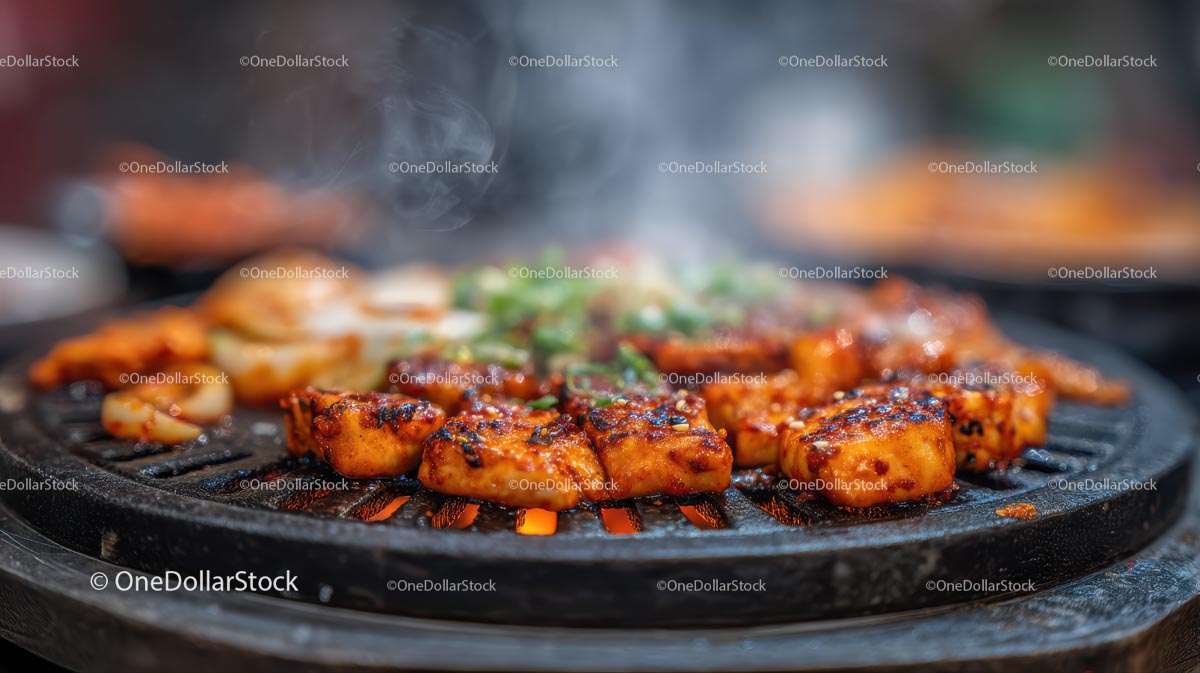 Spicy Grilled Chicken on a Smoky BBQ Grill