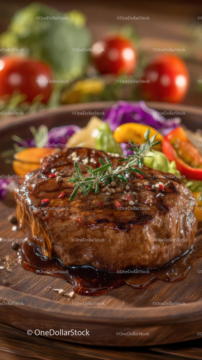 Juicy Grilled Steak with Vibrant Vegetables