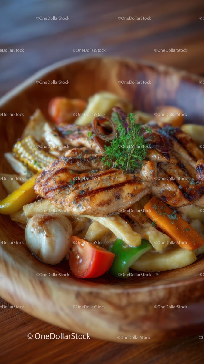 Delicious Grilled Chicken and Pasta with Fresh Vegetables