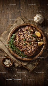Juicy Grilled Steak with Rosemary and Vibrant Vegetables