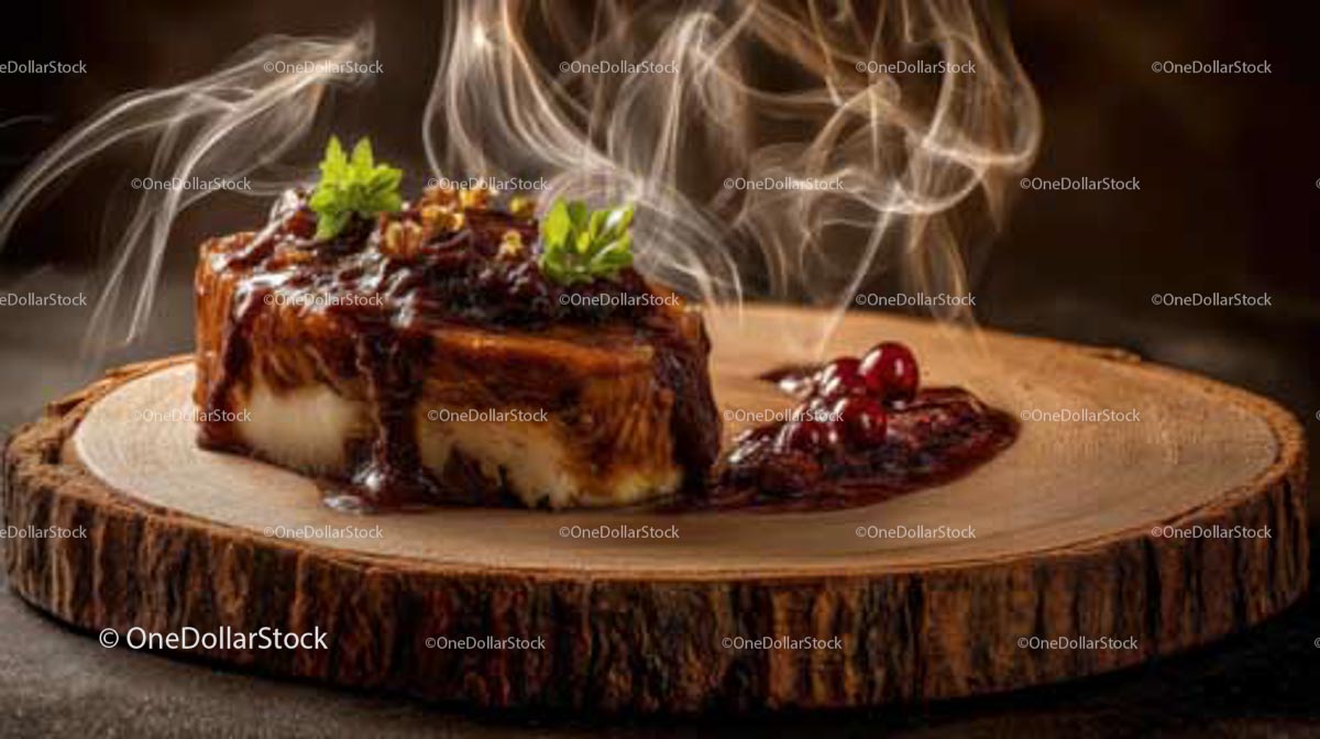 Smoked Cheese with Cranberries on Rustic Wooden Platter (26 Images)