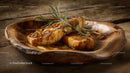 Smoked Cheese with Cranberries on Rustic Wooden Platter