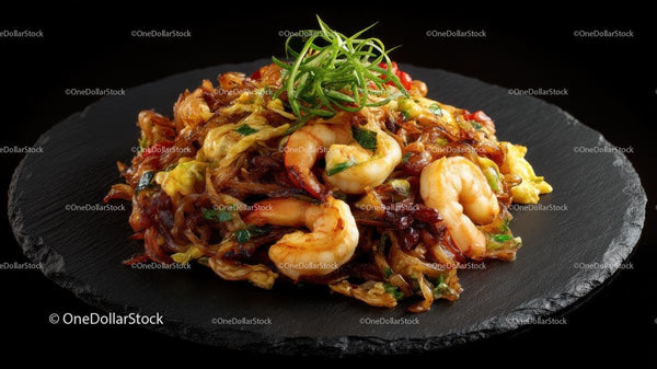 Gourmet Shrimp Noodles With Fresh Vegetables