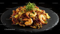 Grilled Fish with Rosemary on Wooden Plate