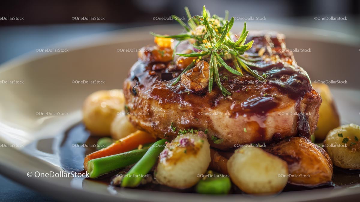 Gourmet Steak with Rosemary and Roasted Potatoes