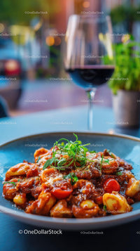 Gourmet Asian Dish with Fresh Vegetables