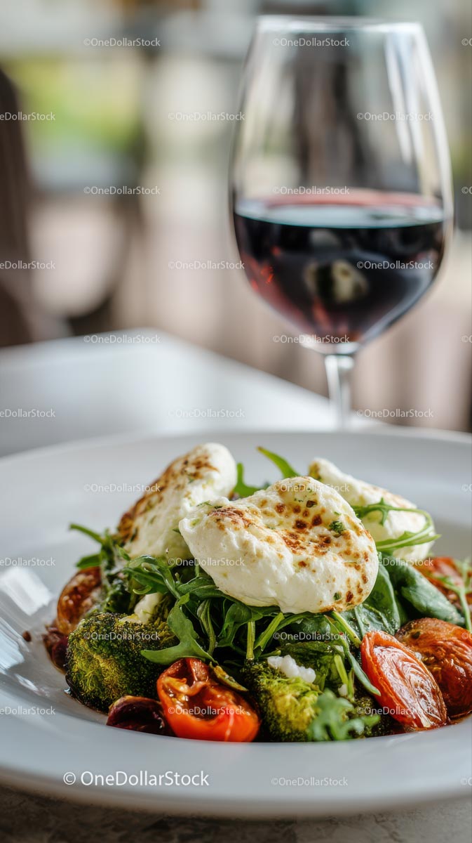 Gourmet Asian Dish with Fresh Vegetables