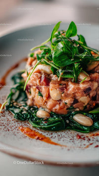 Gourmet Asian Dish with Fresh Vegetables