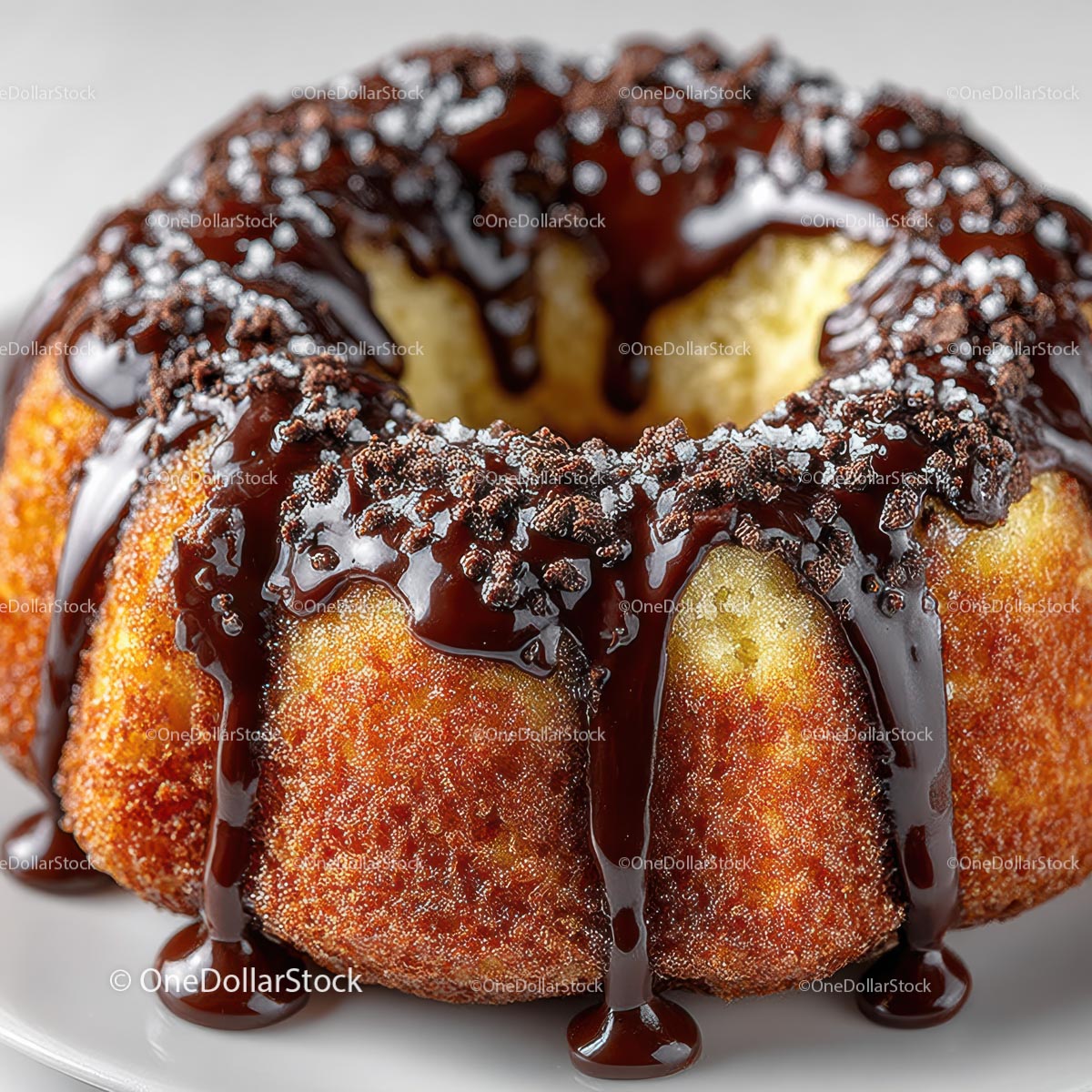 Decadent Bundt Cake with Rich Chocolate Drizzle
