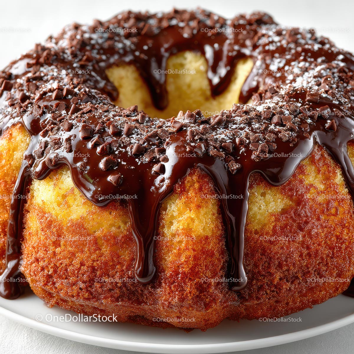 Dekadenckie ciasto Bundt polane czekoladą