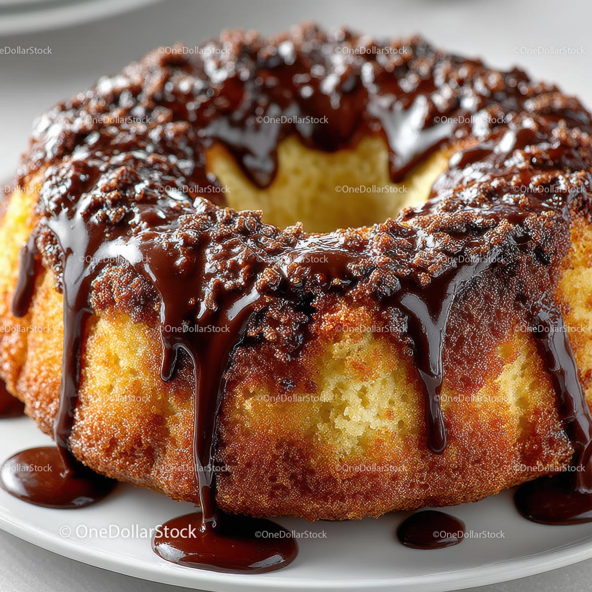 Delicious Bundt Cake with Rich Chocolate Glaze