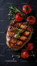 Grilled Chicken Breast with Rosemary and Cherry Tomatoes