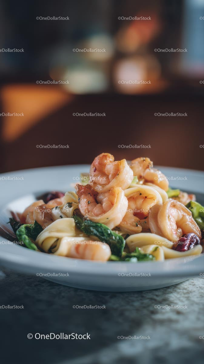 Gourmet Shrimp Pasta with Fresh Ingredients