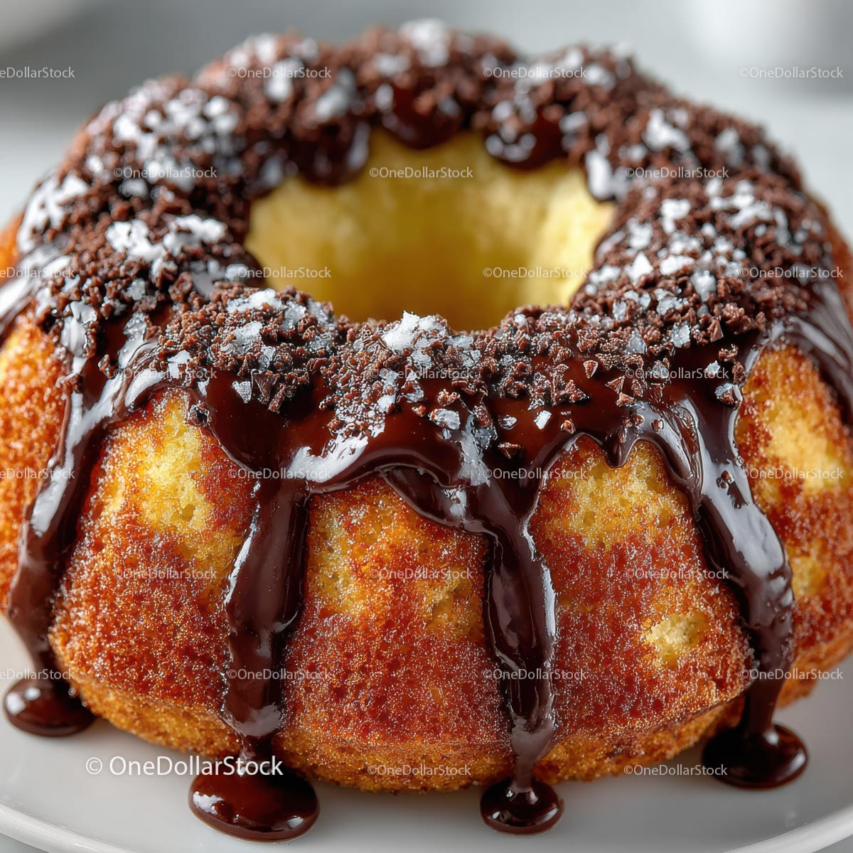Delicious Chocolate Glazed Bundt Cake with Sugar