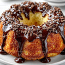 Chocolate Glazed Bundt Cake with Chocolate Shavings