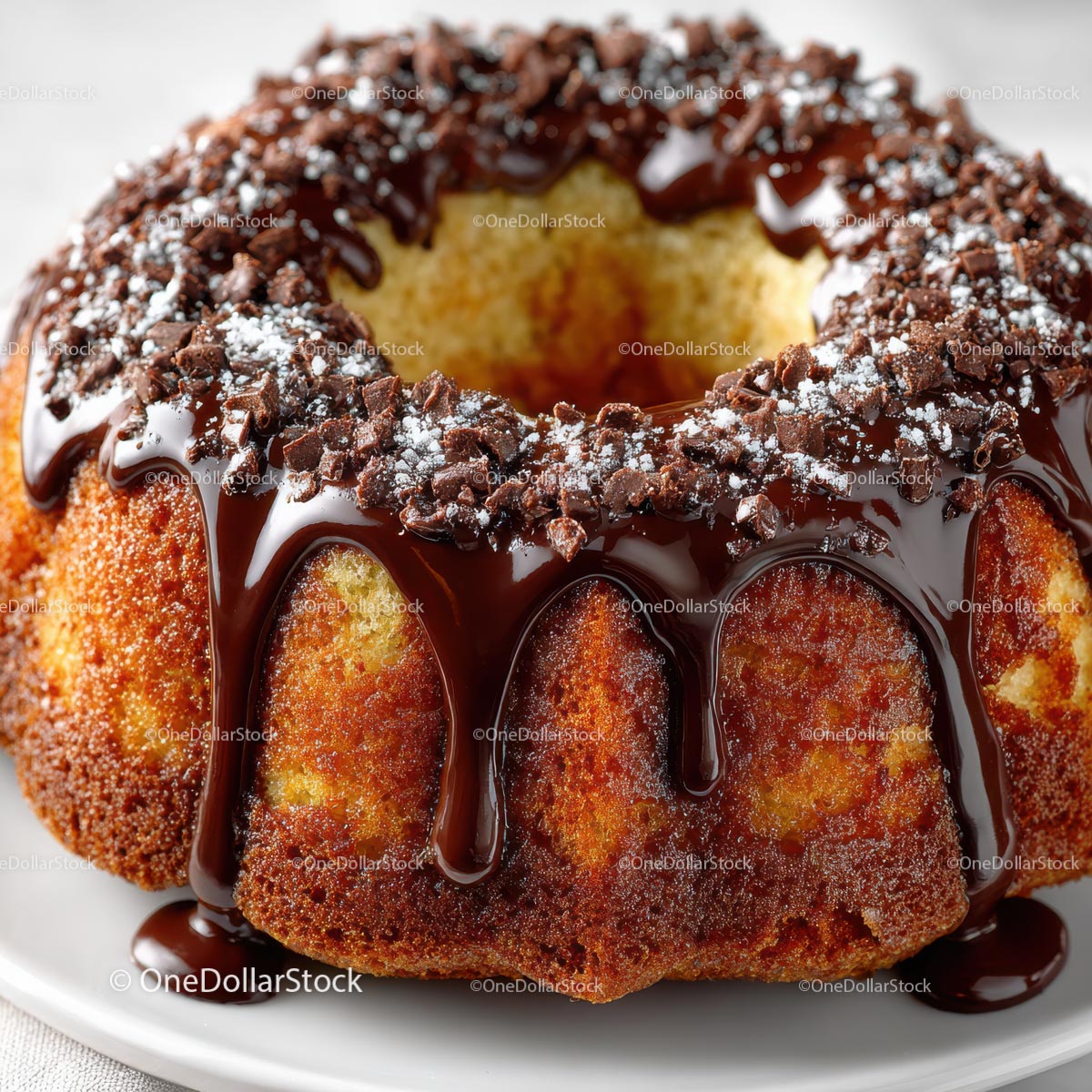 Delicious Bundt Cake with Rich Chocolate Drizzle