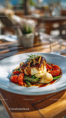 Grilled Fish with Asparagus and Cherry Tomatoes