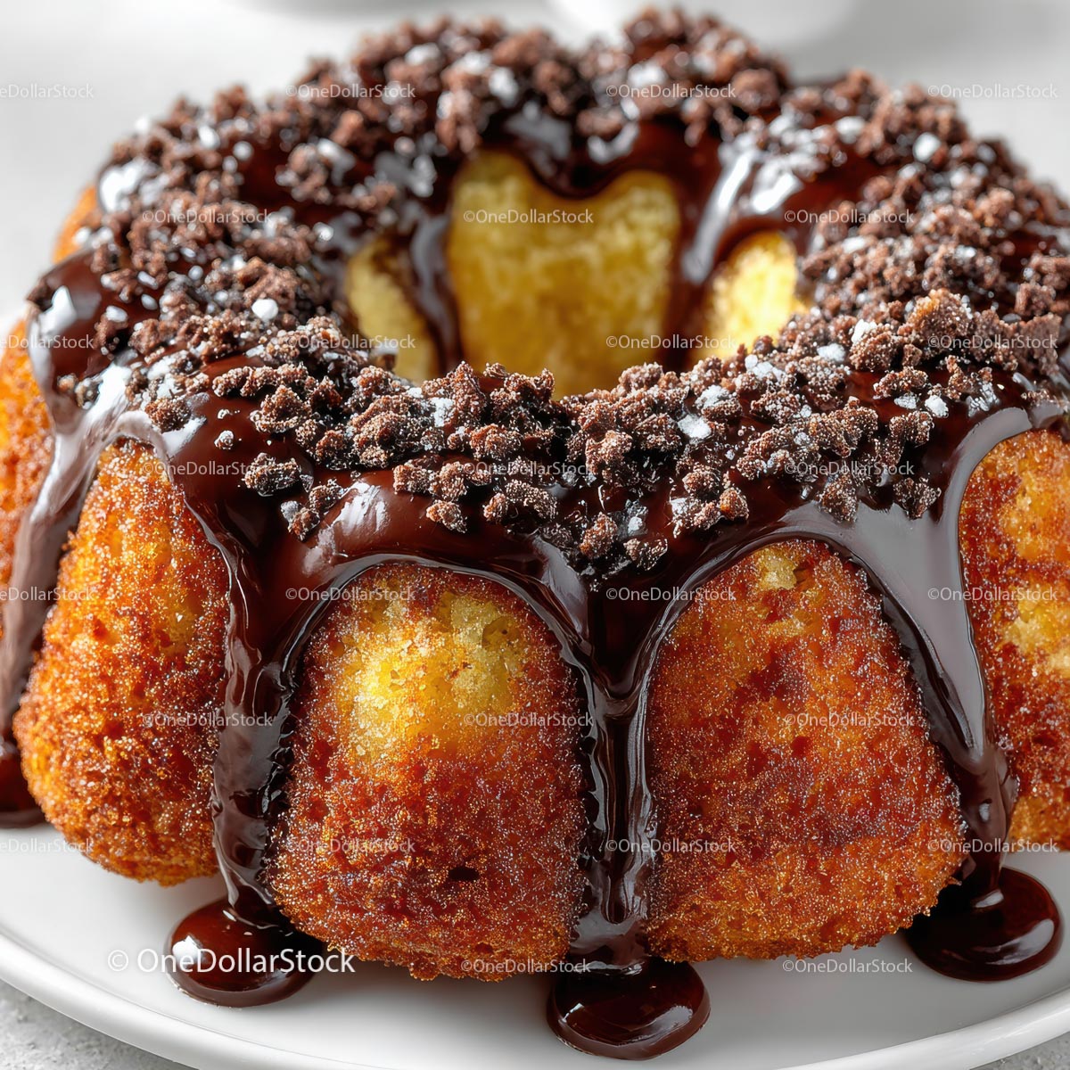Delicious Bundt Cake with Rich Chocolate Drizzle