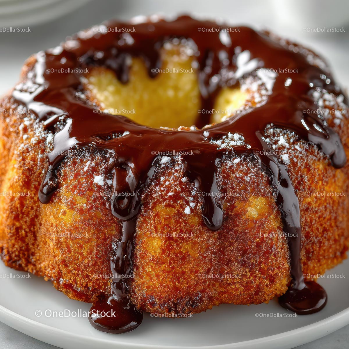 Indulgent Bundt Cake with Rich Chocolate Glaze