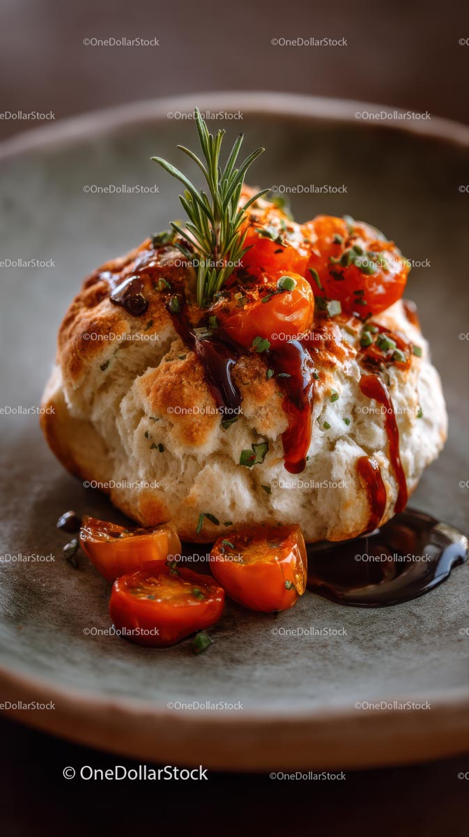 Artisan Bread with Cherry Tomatoes and Herbs