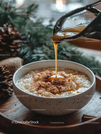 Oatmeal with Honey Drizzle and Cinnamon